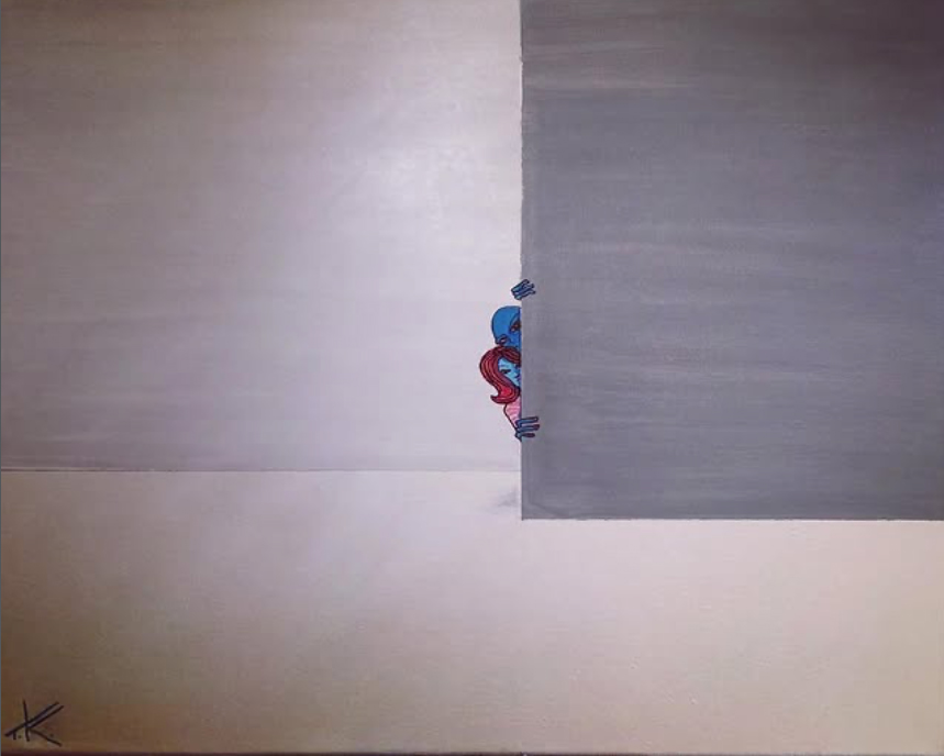 Aliens in Love acrylic painting by Tim Kelly Similar Alien
