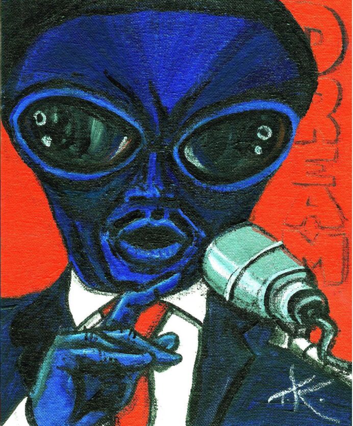 Alien Martin Luther King acrylic painting by Tim Kelly Similar Alien DREAM