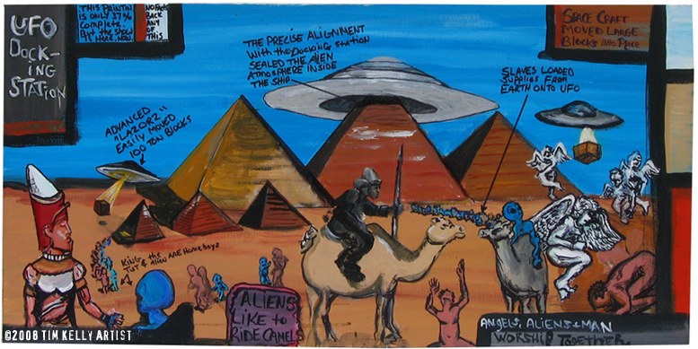 Alien Pyramids acrylic painting by Tim Kelly Similar Alien