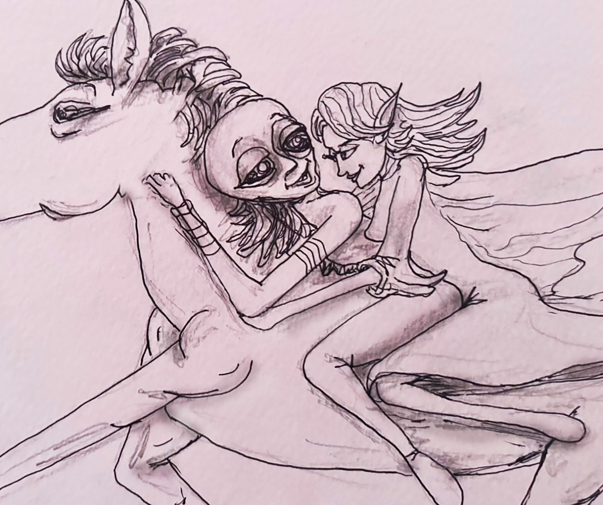 alien art Horse by Tim Kelly similar alien elf