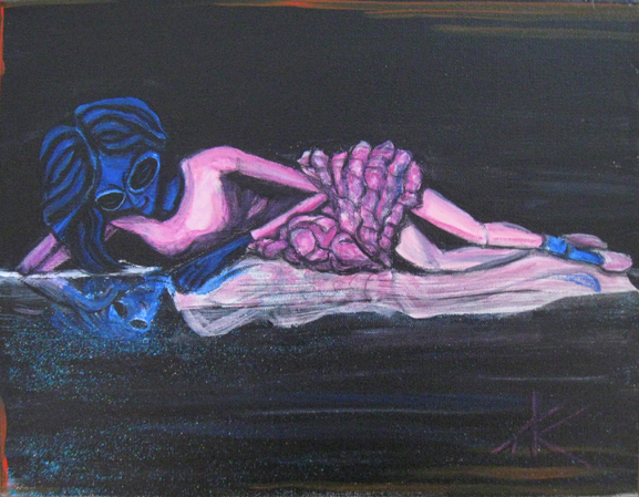 Alien Ballerina acrylic painting by Tim Kelly Similar Alien entertainment dance ballet