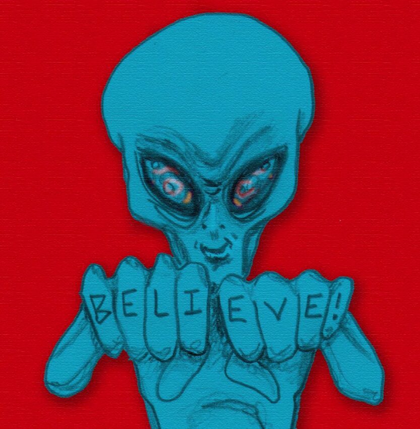 Alien Believe acrylic painting by Tim Kelly Similar Alien Life