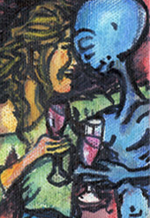 Aliens in Love acrylic painting by Tim Kelly Similar Alien