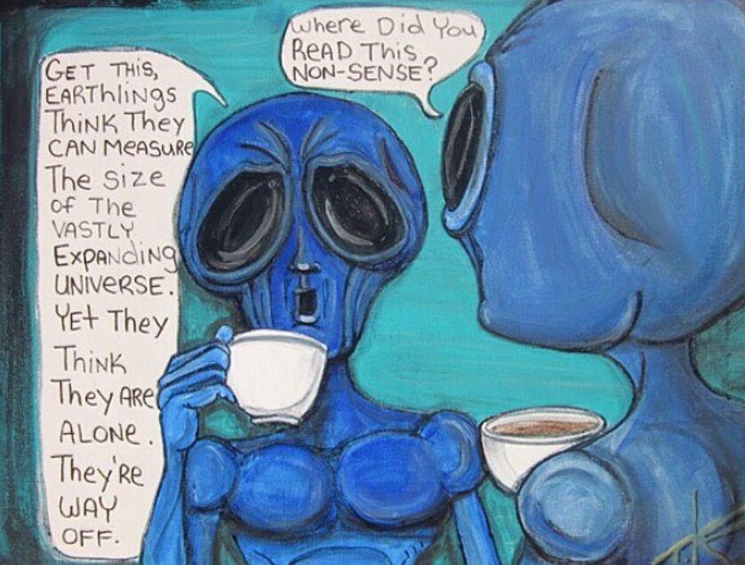 alien art coffee by Tim Kelly similar alien java cup bean coffee talk