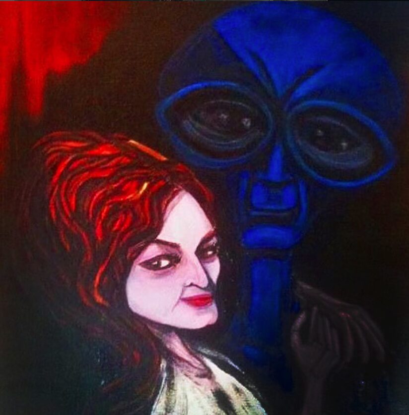 Aliens in Love acrylic painting by Tim Kelly Similar Alien