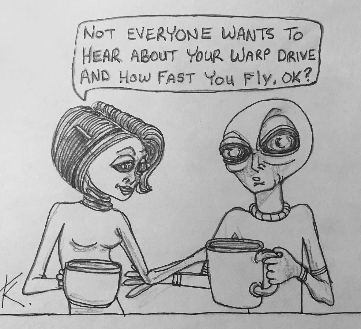 alien art coffee by Tim Kelly similar alien java cup bean big cup