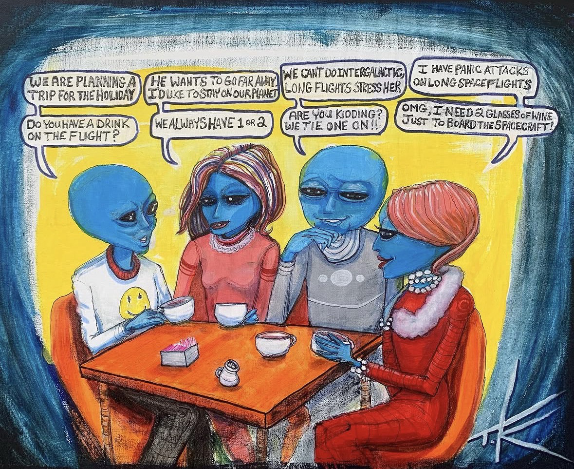 alien art coffee by Tim Kelly similar alien java cup bean friends