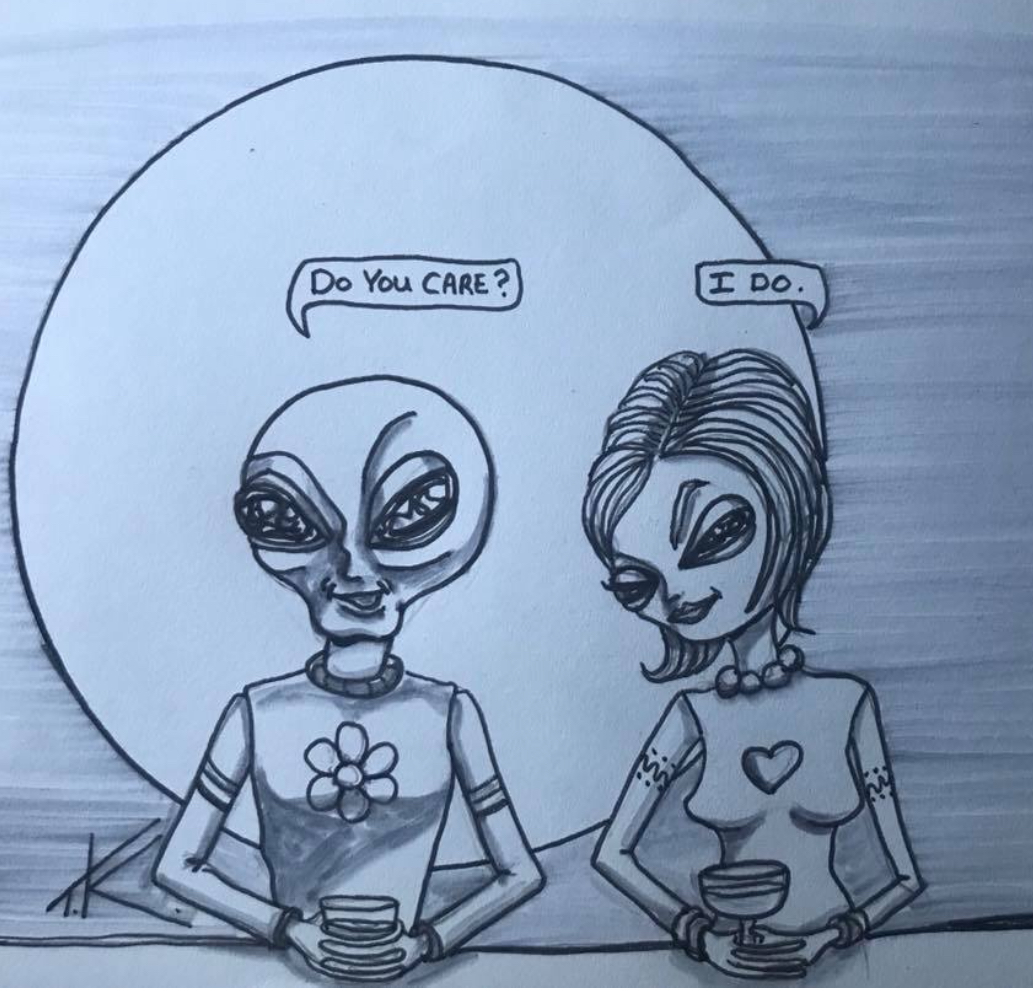 alien art full moon by Tim Kelly similar alien moon care