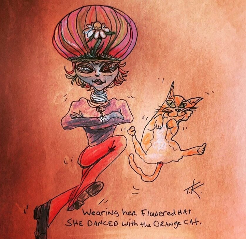 alien art cat by Tim Kelly similar alien moon dance