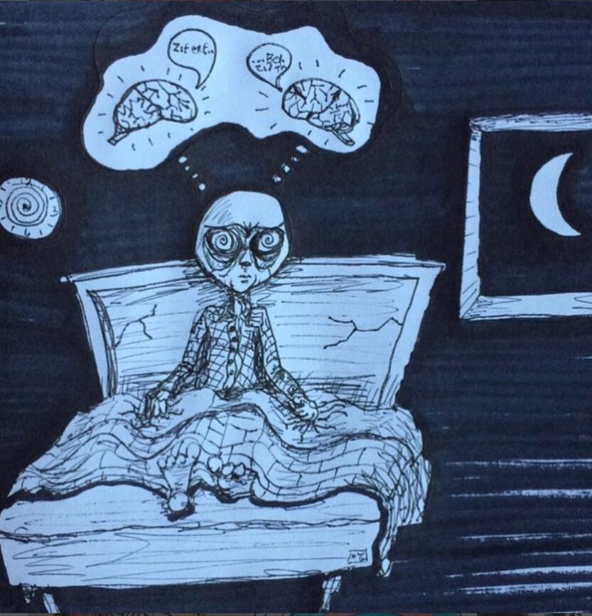 alien art sleep dream by Tim Kelly similar alien insomnia