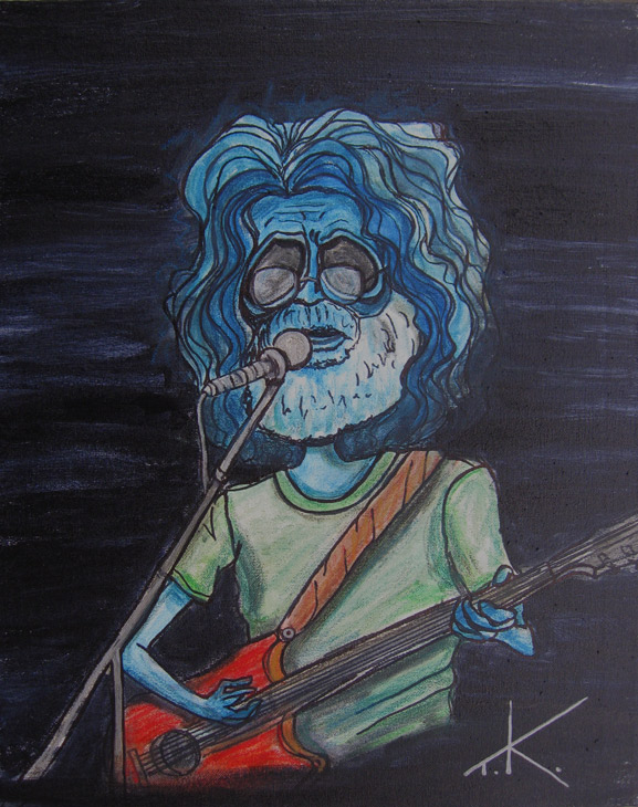 Alien Jerry Garcia acrylic painting by Tim Kelly Similar Alien music