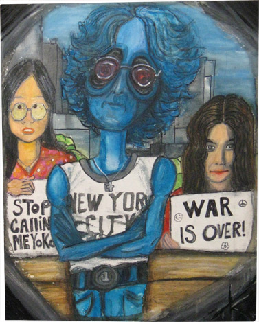 Alien John Lennon acrylic painting by Tim Kelly Similar Alien music