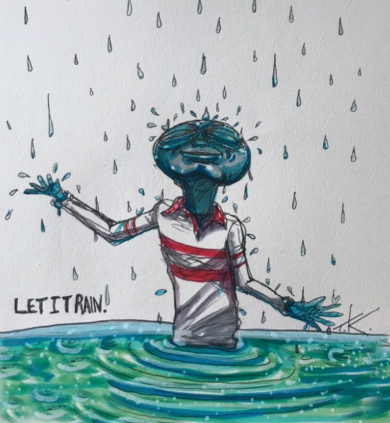 Alien Rain acrylic painting by Tim Kelly Similar Alien Life