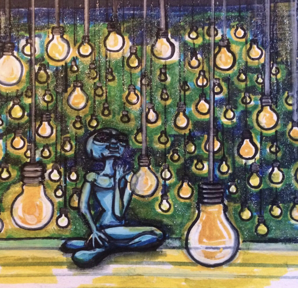 Alien Lights stars acrylic painting by Tim Kelly Similar Alien Life