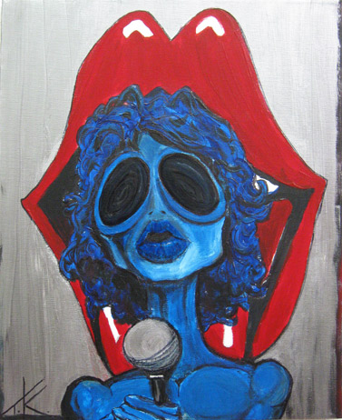 Alien Mick Jagger acrylic painting by Tim Kelly Similar Alien music Rolling Stone