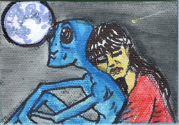 alien art full moon by Tim Kelly similar alien moon lovers