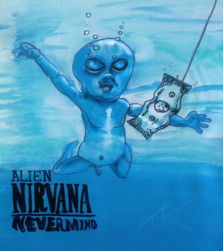 Alien Nevermind acrylic painting by Tim Kelly Similar Alien music Nirvana