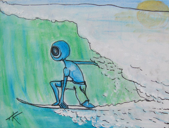 alien art surf beach by Tim Kelly similar alien ocean