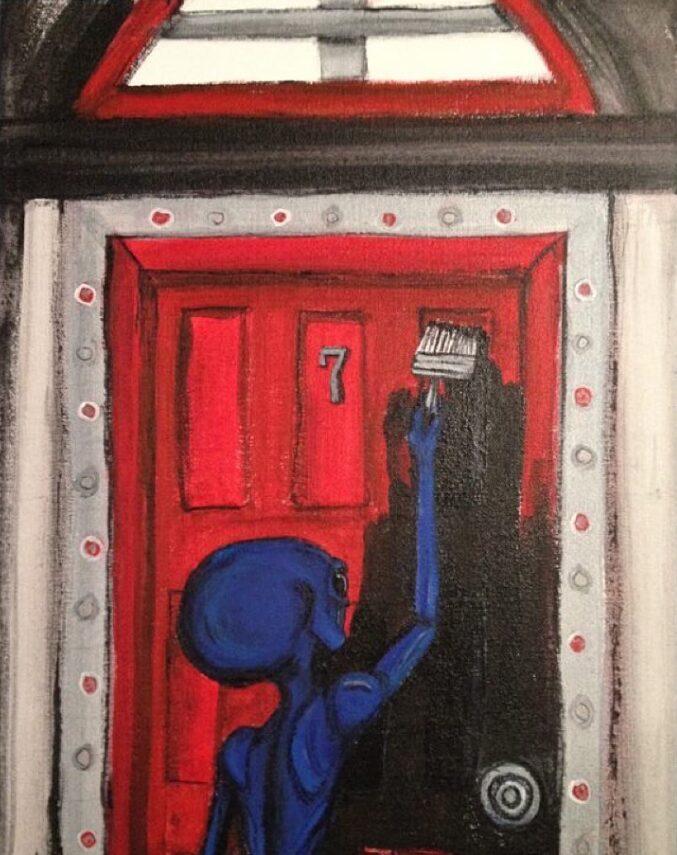 Alien Paint it Black acrylic painting by Tim Kelly Similar Alien music Rolling Stones
