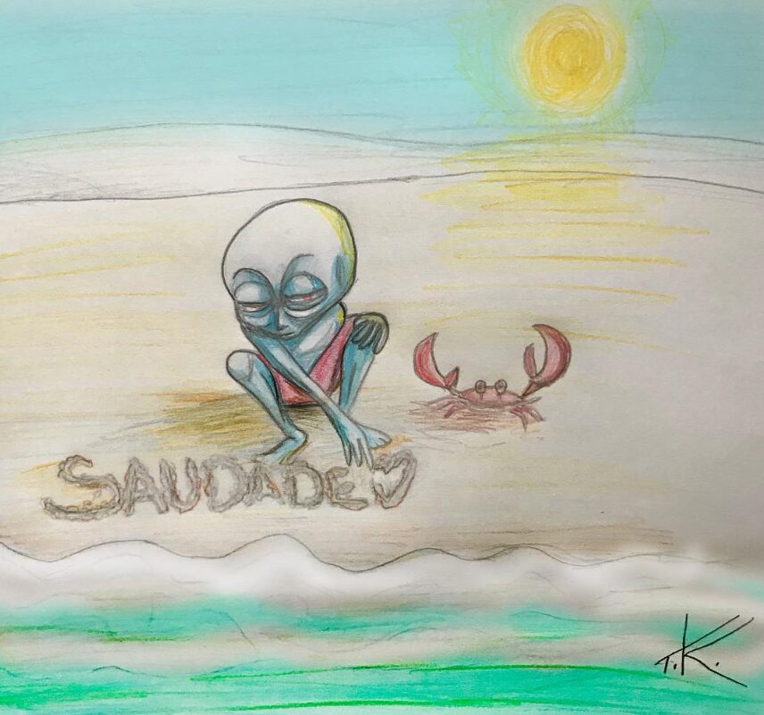alien art surf beach by Tim Kelly similar alien ocean saudade