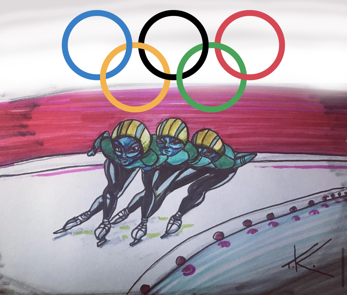alien art sports by Tim Kelly similar alien activity speed skate olympics