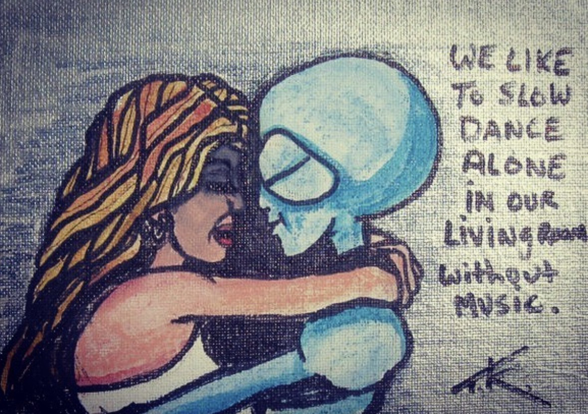 Aliens in Love acrylic painting by Tim Kelly Similar Alien
