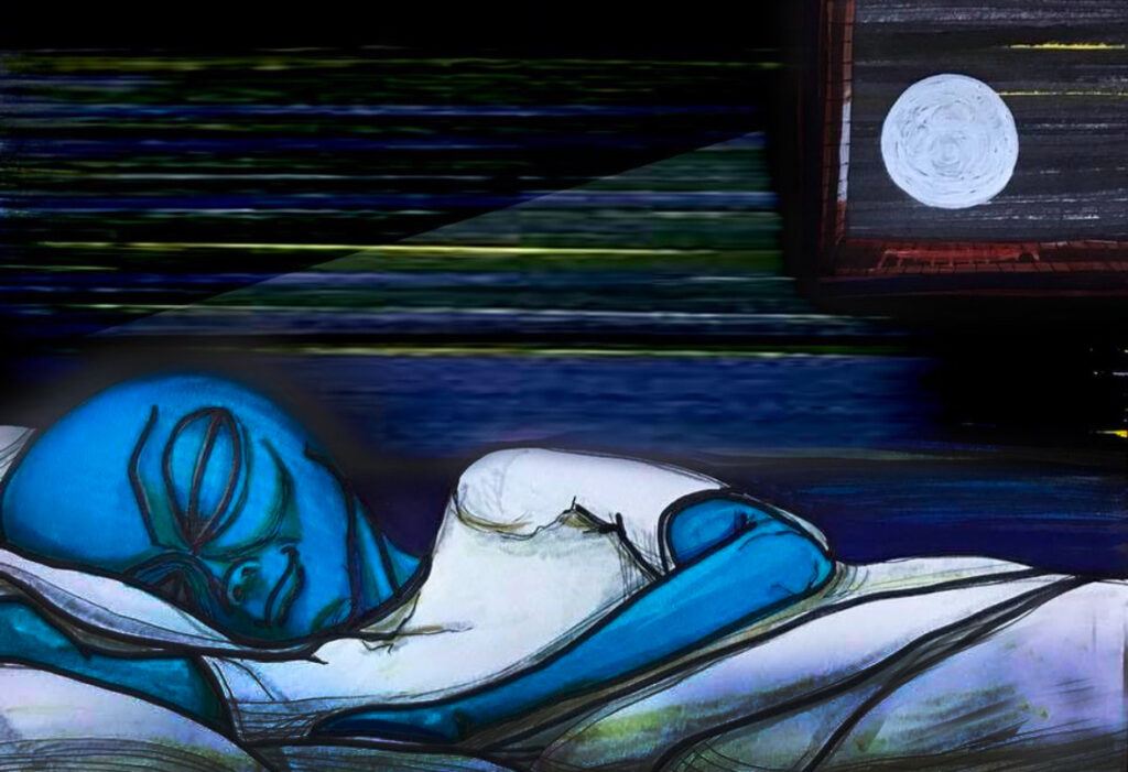 alien art sleep dream by Tim Kelly similar alien moon