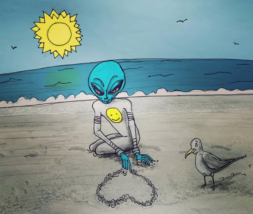 alien art surf beach by Tim Kelly similar alien ocean