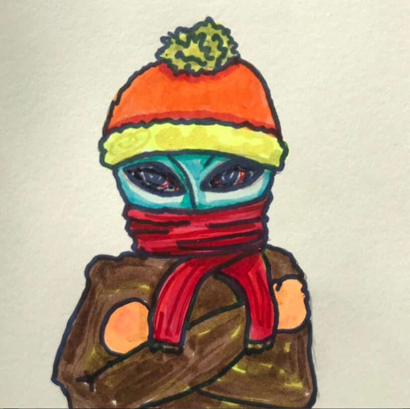 Alien Winter acrylic painting by Tim Kelly Similar Alien Life cold