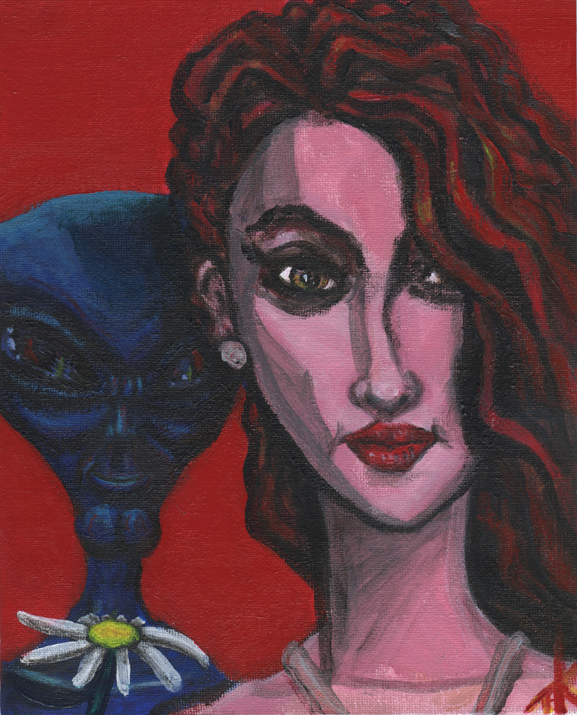 Aliens in Love acrylic painting by Tim Kelly Similar Alien
