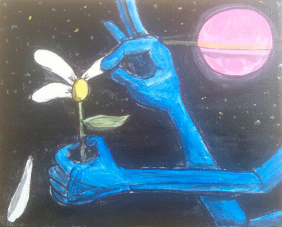 Aliens in Love acrylic painting by Tim Kelly Similar Alien