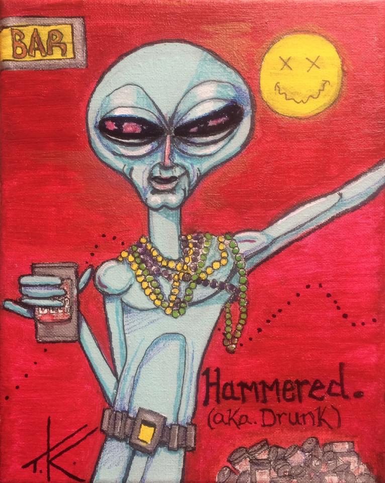 alien art libations by Tim Kelly similar alien bar drinks liquor happy hour hammered drunk